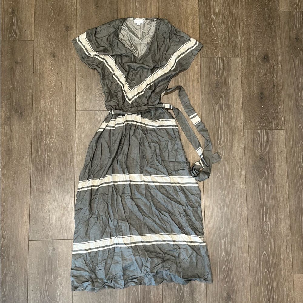 J. Jill Striped A-Line Ankle Length Dress - Size XS